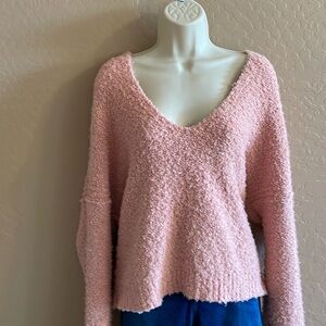 Free people oversized V neck sweater size medium excellent condition